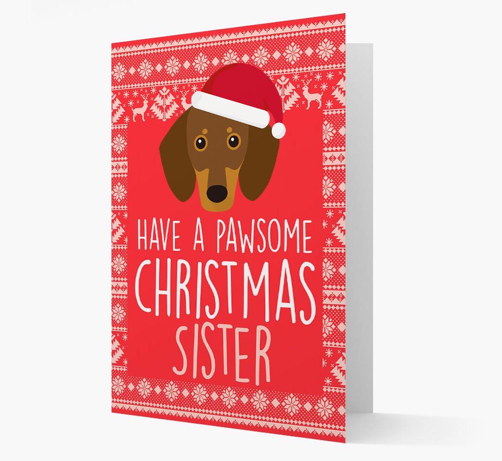 'Have a Pawsome Christmas' - Personalized {breedFullName} Christmas Card