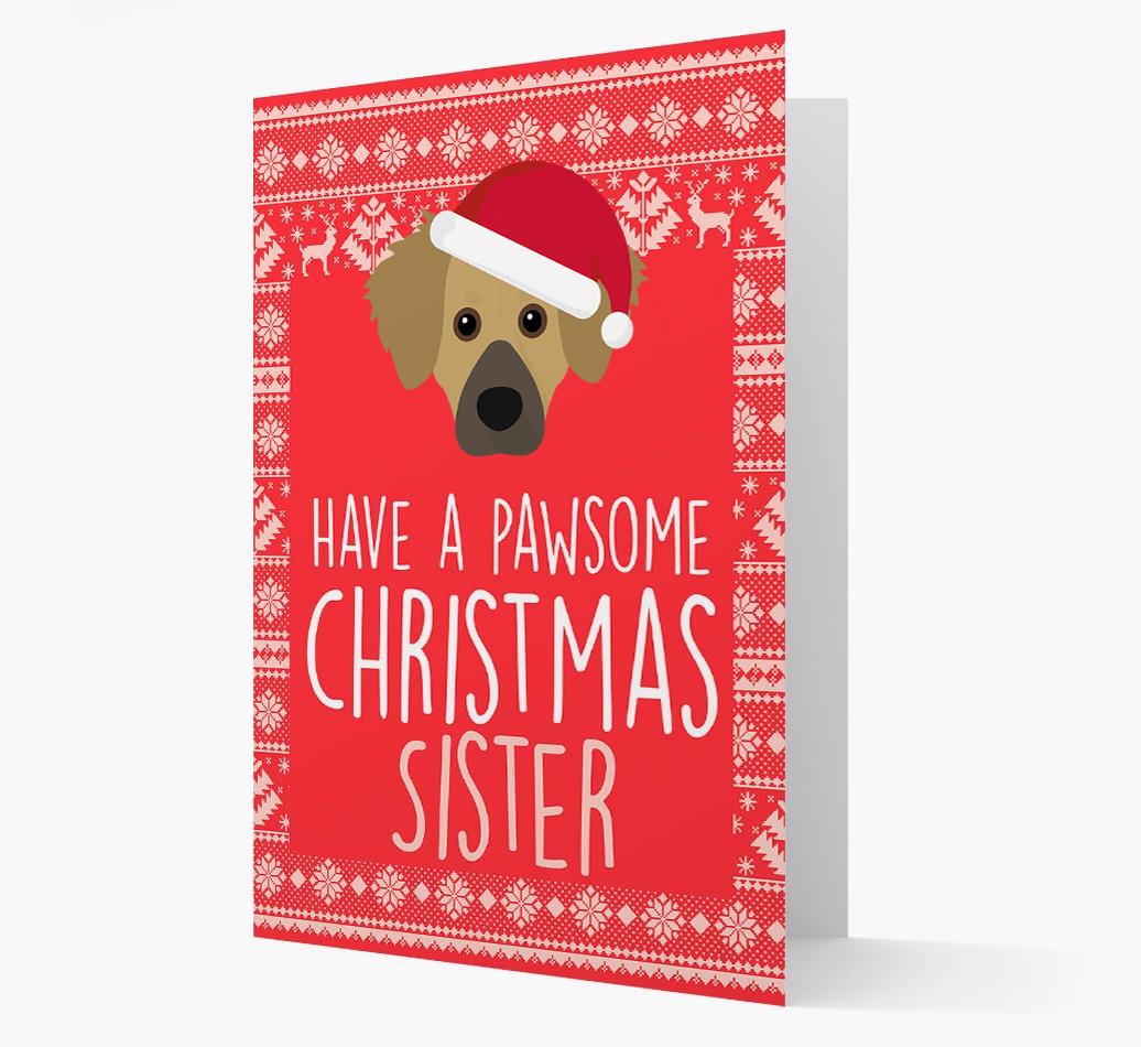 'Have a Pawsome Christmas' - Personalized {breedFullName} Christmas Card