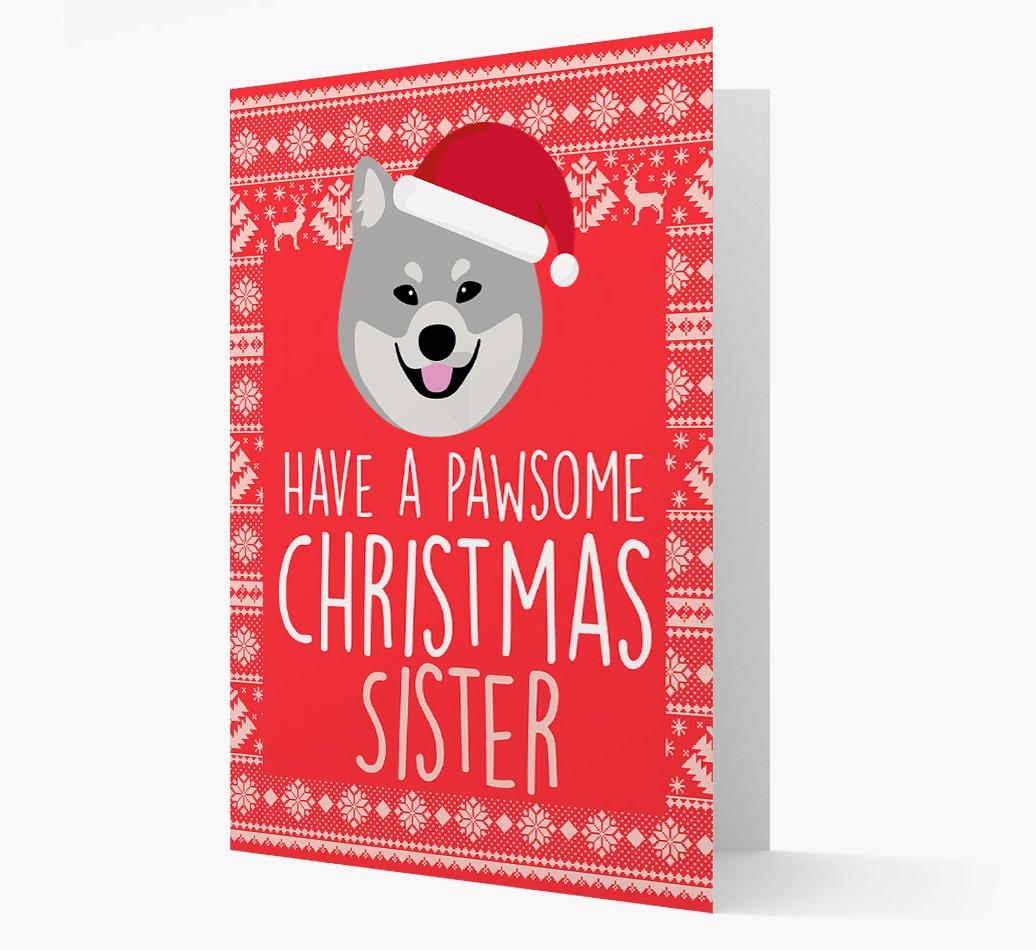 'Have a Pawsome Christmas' - Personalized {breedFullName} Christmas Card