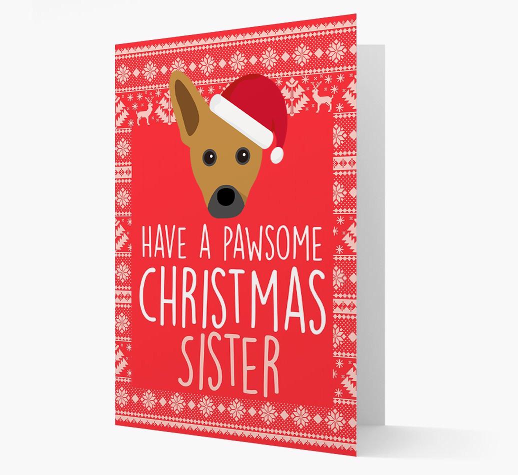 'Have a Pawsome Christmas' - Personalized {breedFullName} Christmas Card
