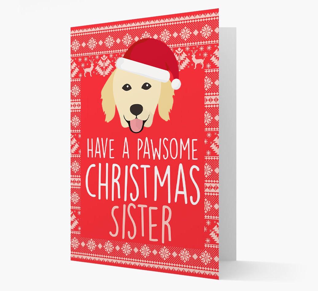 'Have a Pawsome Christmas' - Personalized {breedFullName} Christmas Card