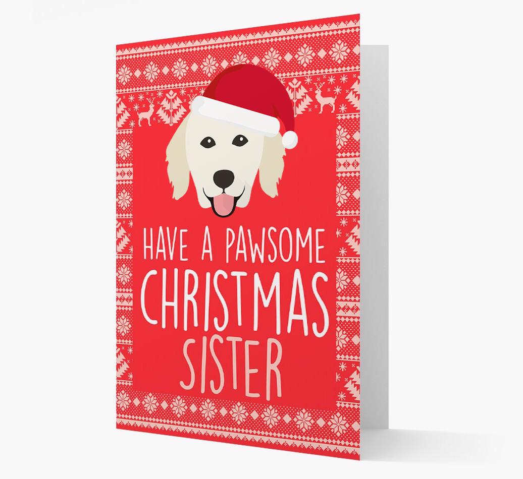 'Have a Pawsome Christmas' - Personalized {breedFullName} Christmas Card