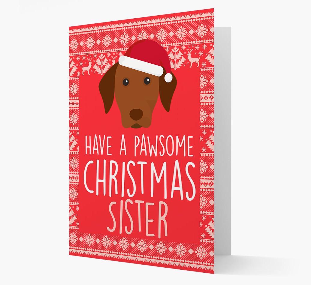'Have a Pawsome Christmas' - Personalized {breedFullName} Christmas Card