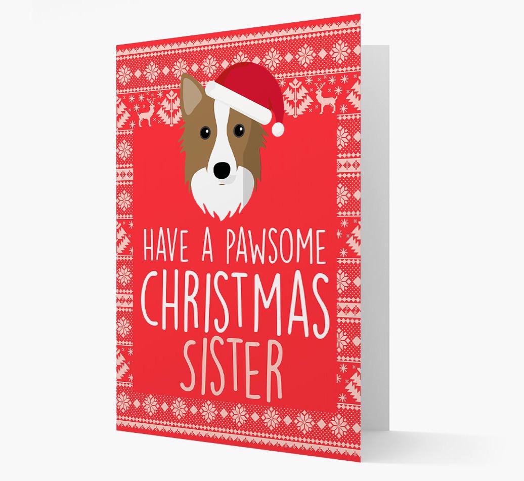 'Have a Pawsome Christmas' - Personalized {breedFullName} Christmas Card