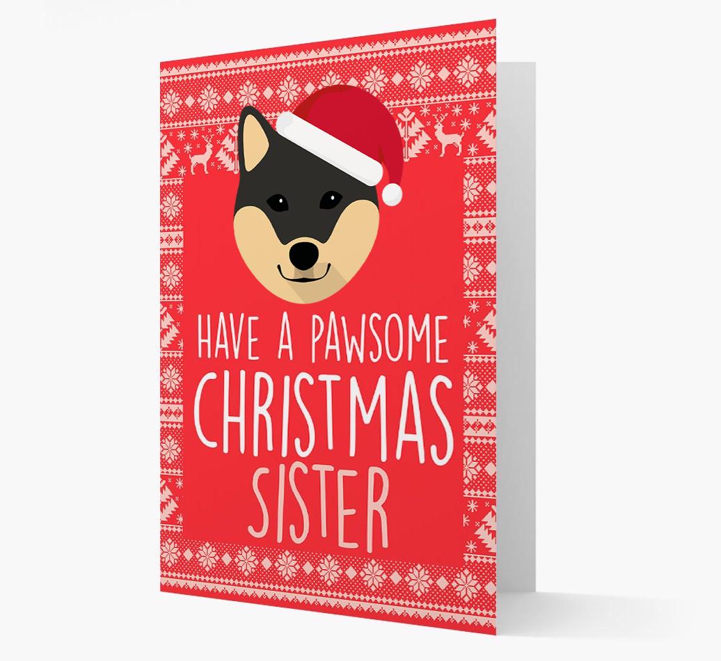 'Have a Pawsome Christmas' - Personalized {breedFullName} Christmas Card