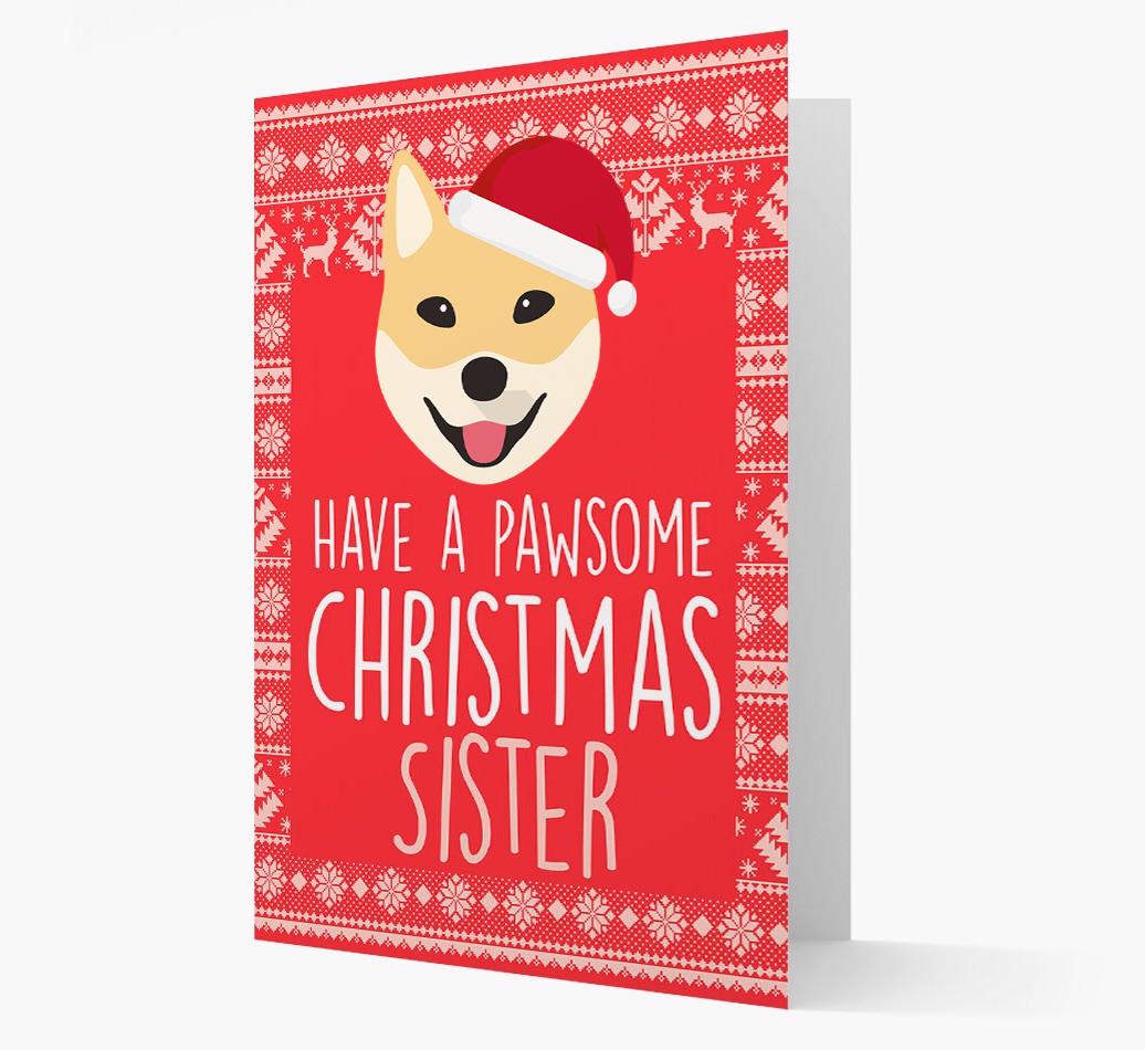 'Have a Pawsome Christmas' - Personalized {breedFullName} Christmas Card