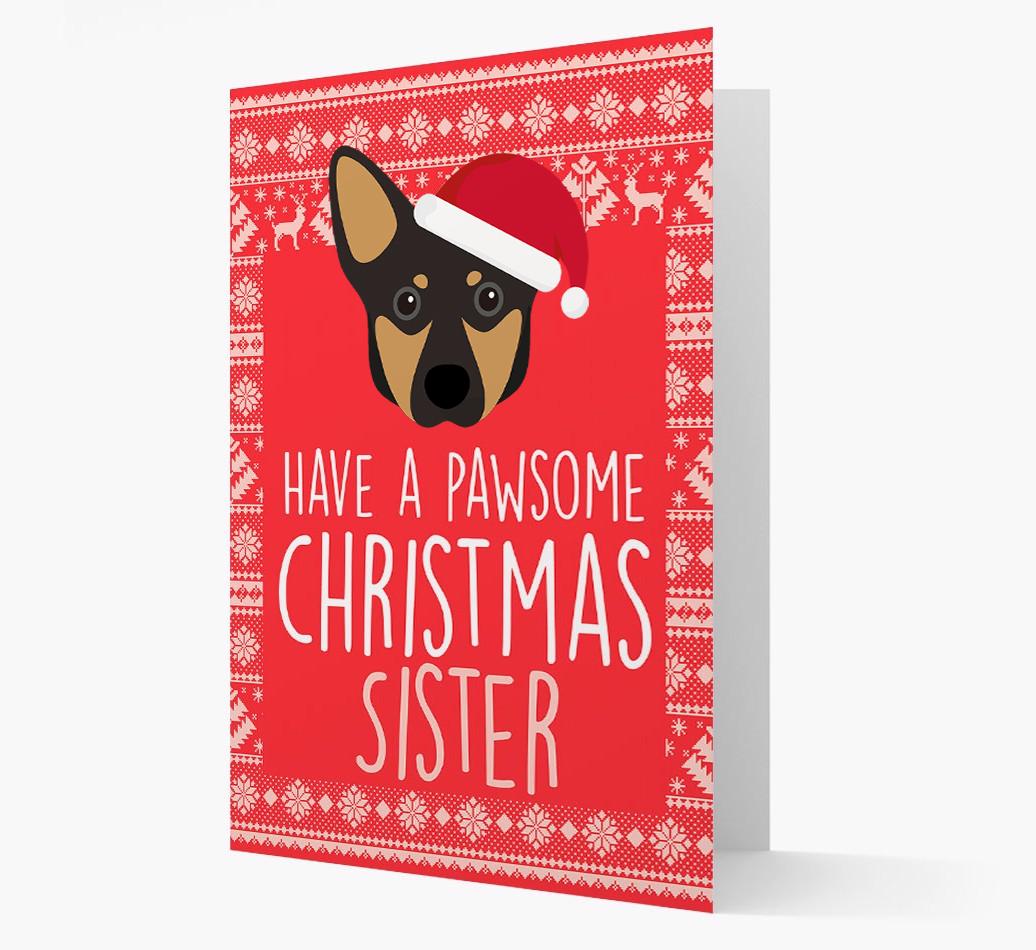 'Have a Pawsome Christmas' - Personalized {breedFullName} Christmas Card