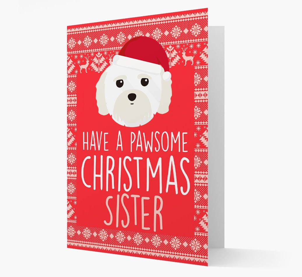 'Have a Pawsome Christmas' - Personalized {breedFullName} Christmas Card