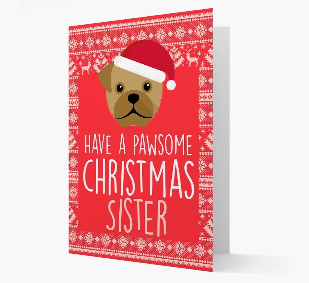 'Have a Pawsome Christmas' - Personalized {breedFullName} Christmas Card