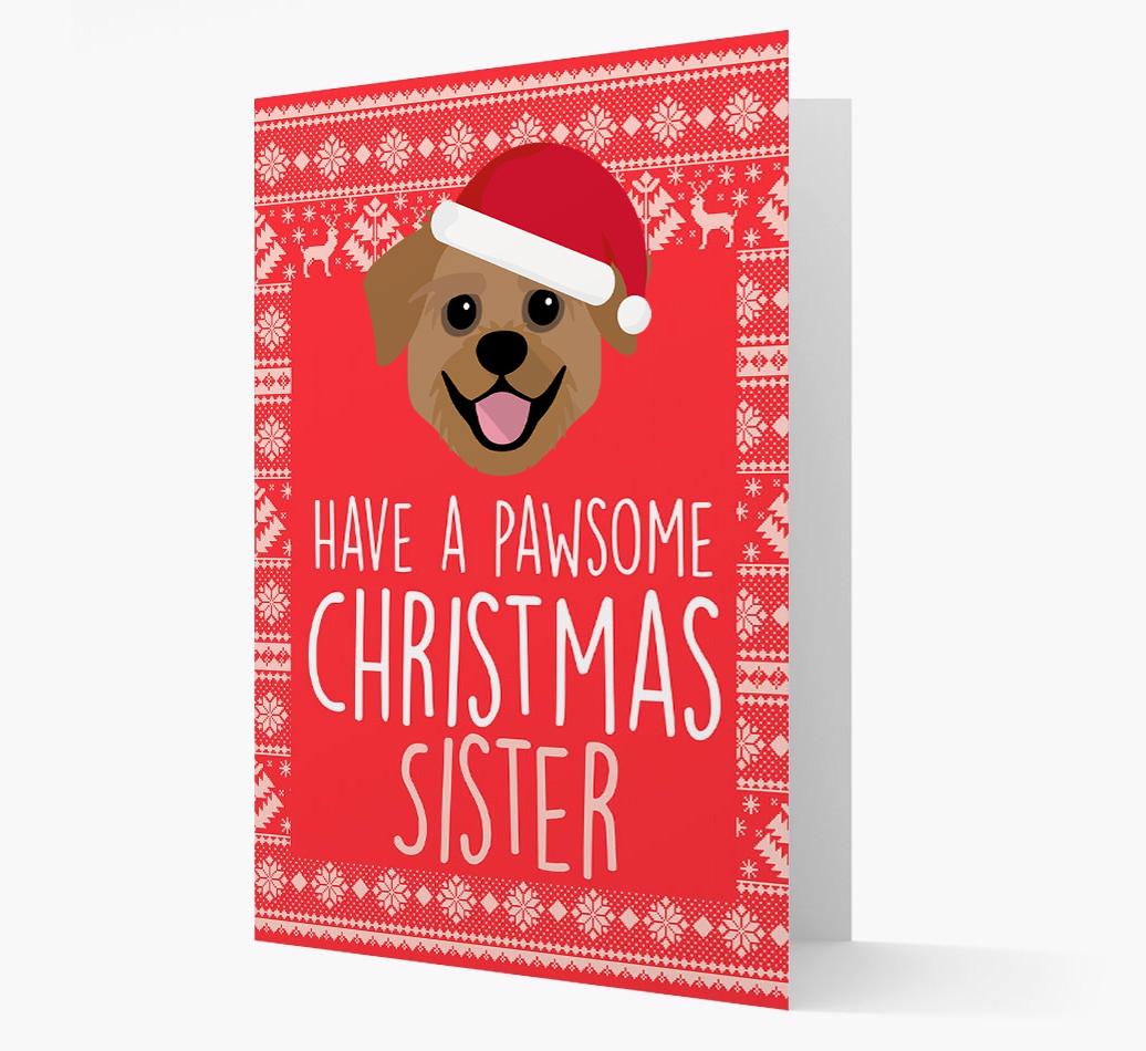 'Have a Pawsome Christmas' - Personalized {breedFullName} Christmas Card