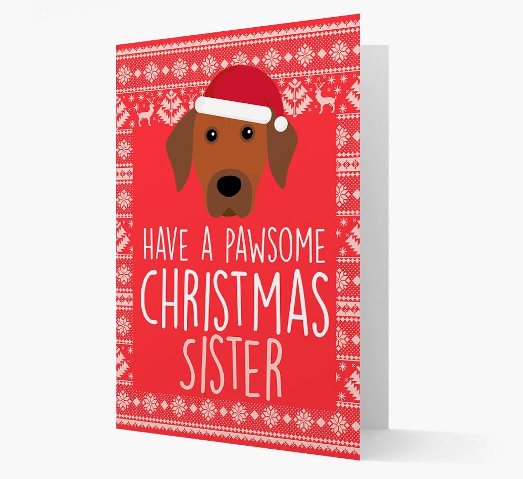 'Have a Pawsome Christmas' - Personalized {breedFullName} Christmas Card