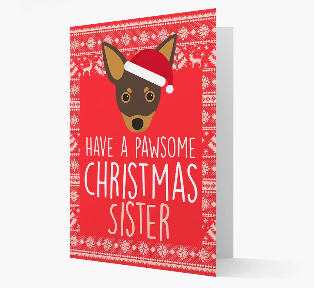 'Have a Pawsome Christmas' - Personalized {breedFullName} Christmas Card