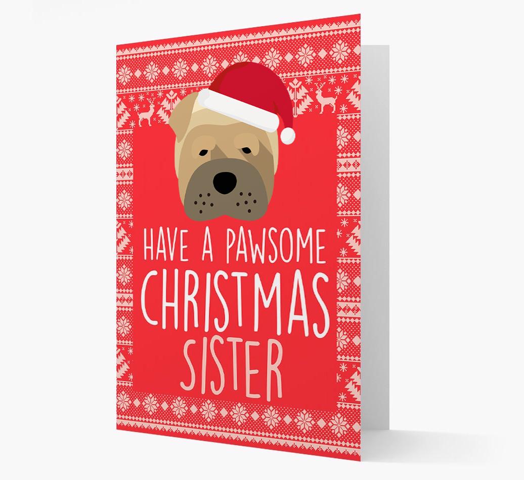 'Have a Pawsome Christmas' - Personalized {breedFullName} Christmas Card