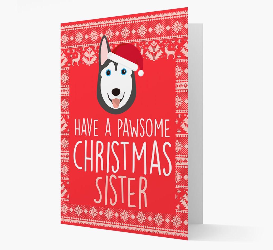 'Have a Pawsome Christmas' - Personalized {breedFullName} Christmas Card