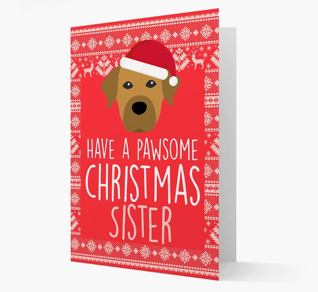 'Have a Pawsome Christmas' - Personalized {breedFullName} Christmas Card