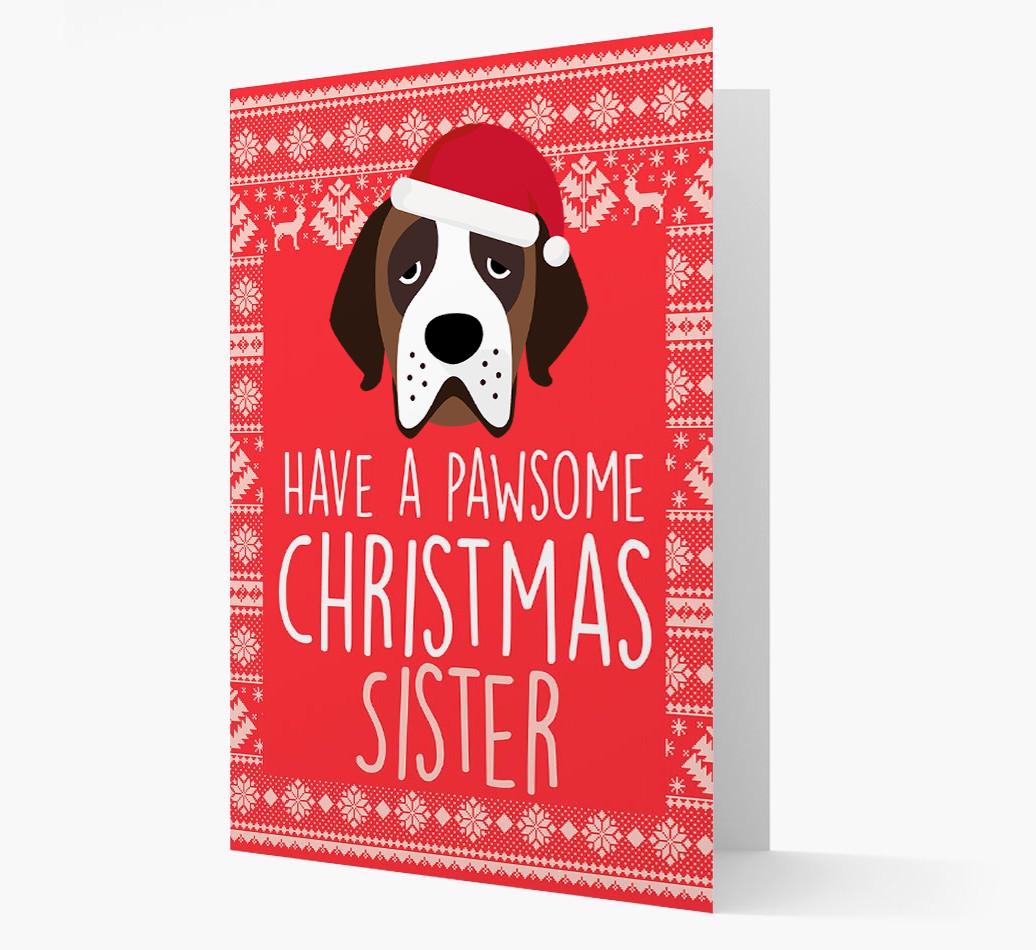 'Have a Pawsome Christmas' - Personalized {breedFullName} Christmas Card