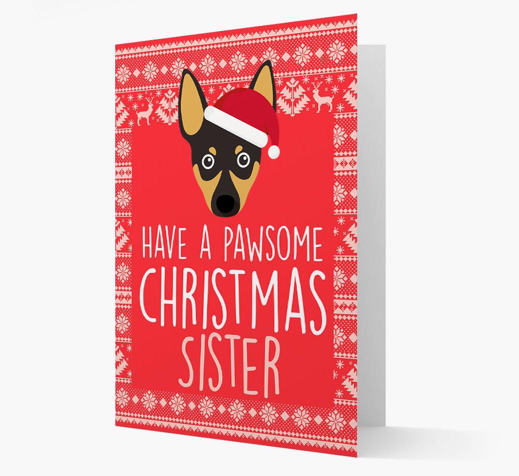 'Have a Pawsome Christmas' - Personalized {breedFullName} Christmas Card