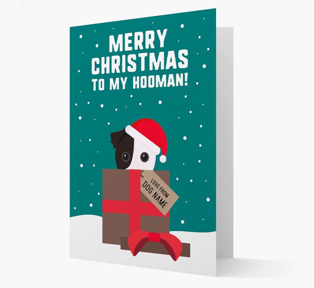 'Merry Christmas to my Hooman' - Personalized {breedFullName} Christmas Card