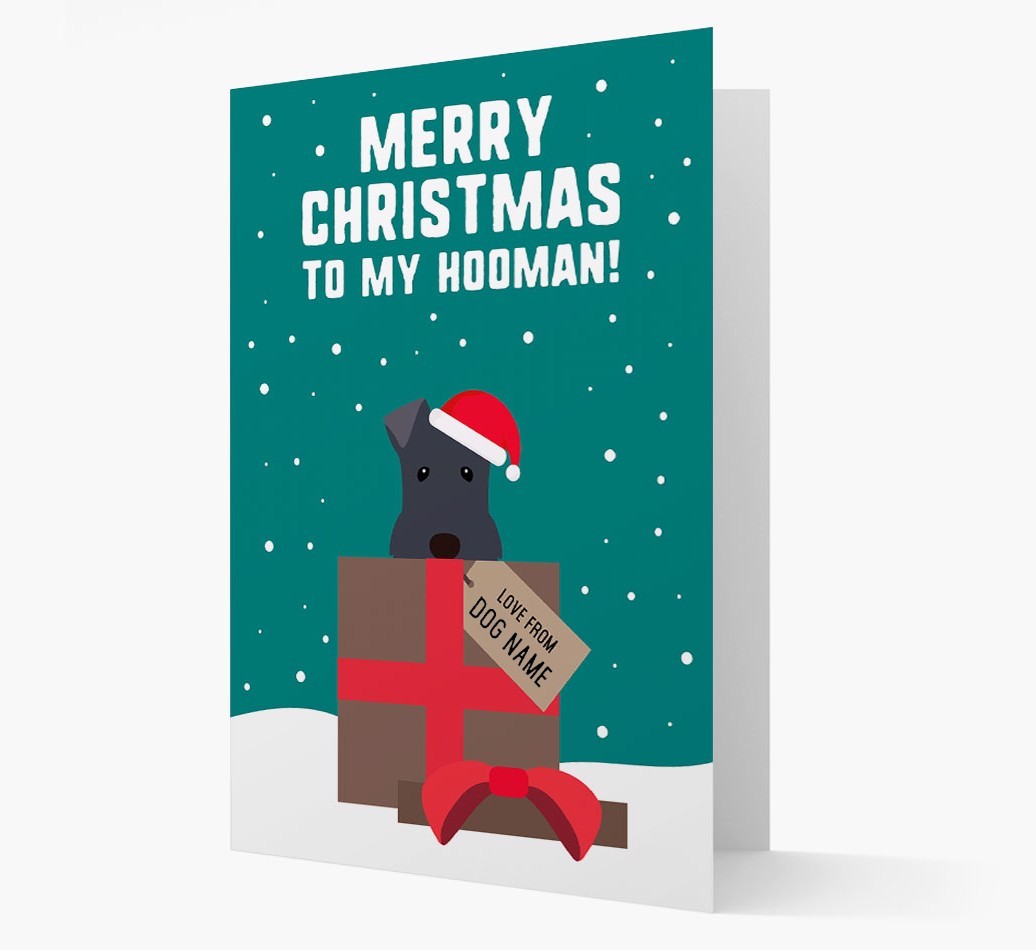 'Merry Christmas to my Hooman' - Personalized {breedFullName} Christmas Card