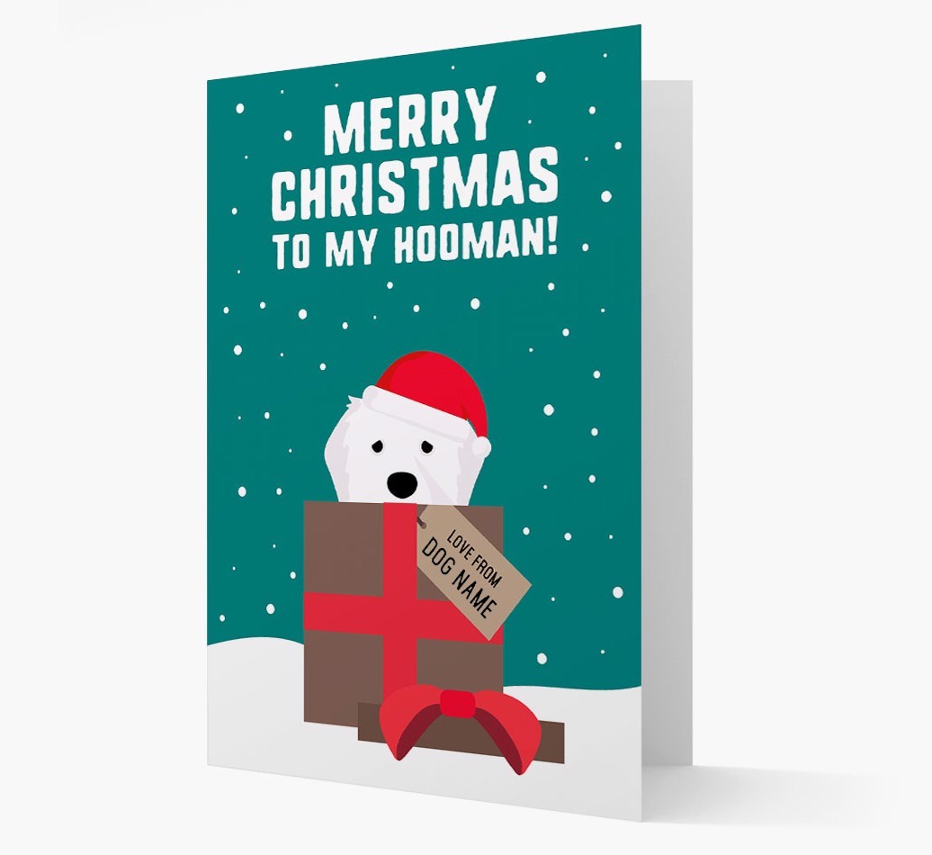 'Merry Christmas to my Hooman' - Personalised {breedFullName} Christmas Card