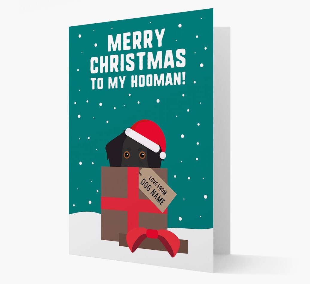 'Merry Christmas to my Hooman' - Personalized {breedFullName} Christmas Card