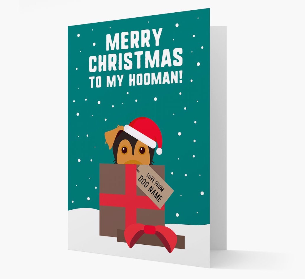 'Merry Christmas to my Hooman' - Personalized {breedFullName} Christmas Card
