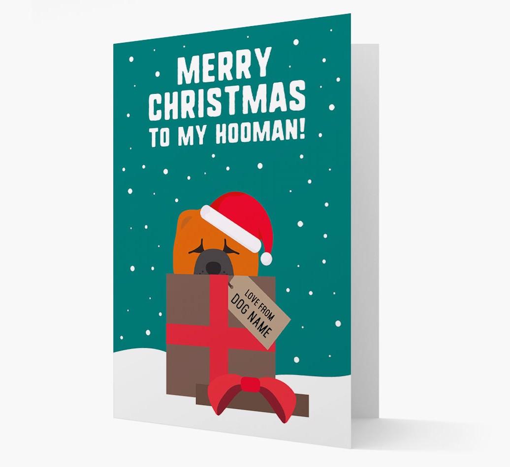'Merry Christmas to my Hooman' - Personalized {breedFullName} Christmas Card
