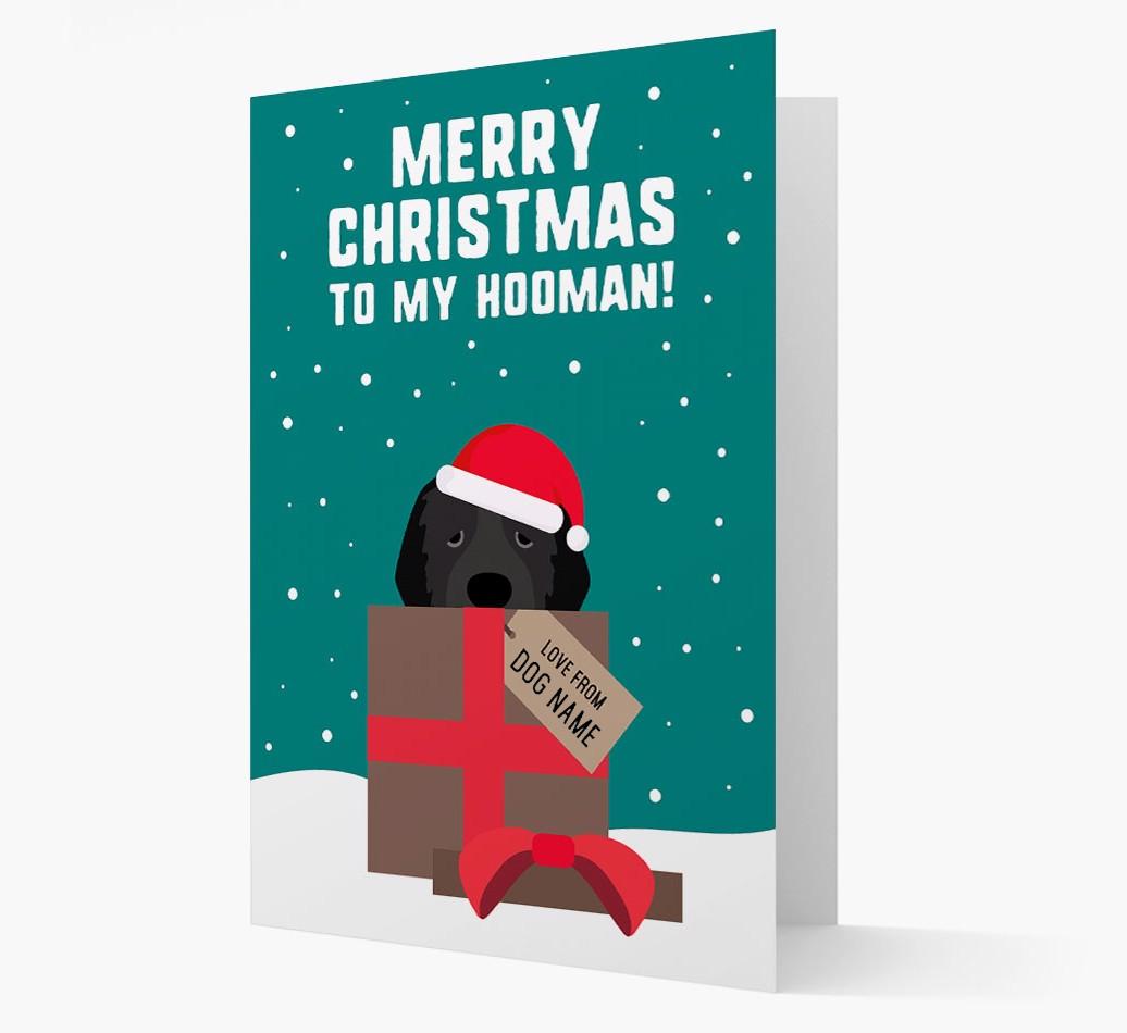 'Merry Christmas to my Hooman' - Personalized {breedFullName} Christmas Card