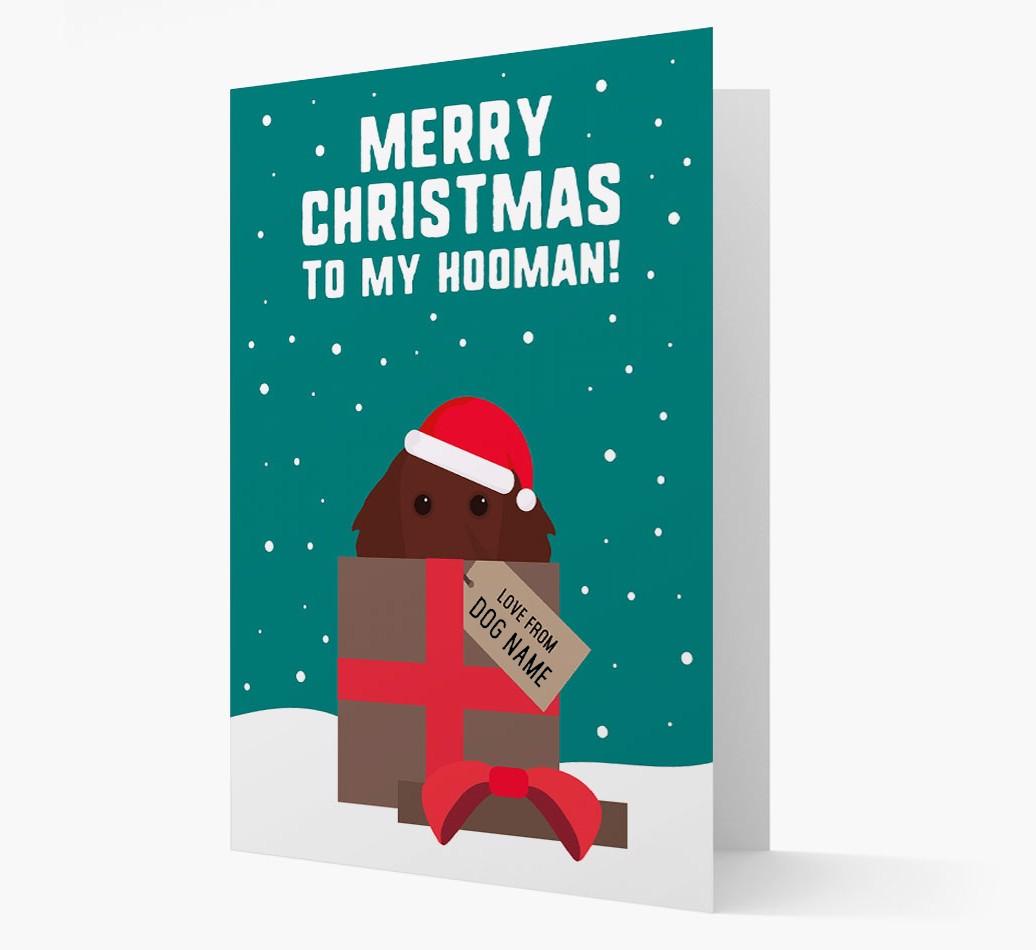 'Merry Christmas to my Hooman' - Personalized {breedFullName} Christmas Card