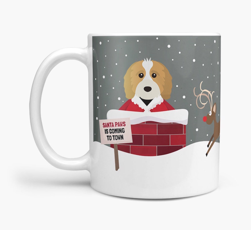 'Santa Paws' Mug with {breedFullName} Icon