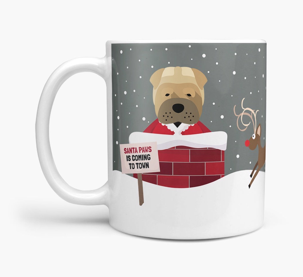 'Santa Paws' - Personalised {breedFullName} Mug