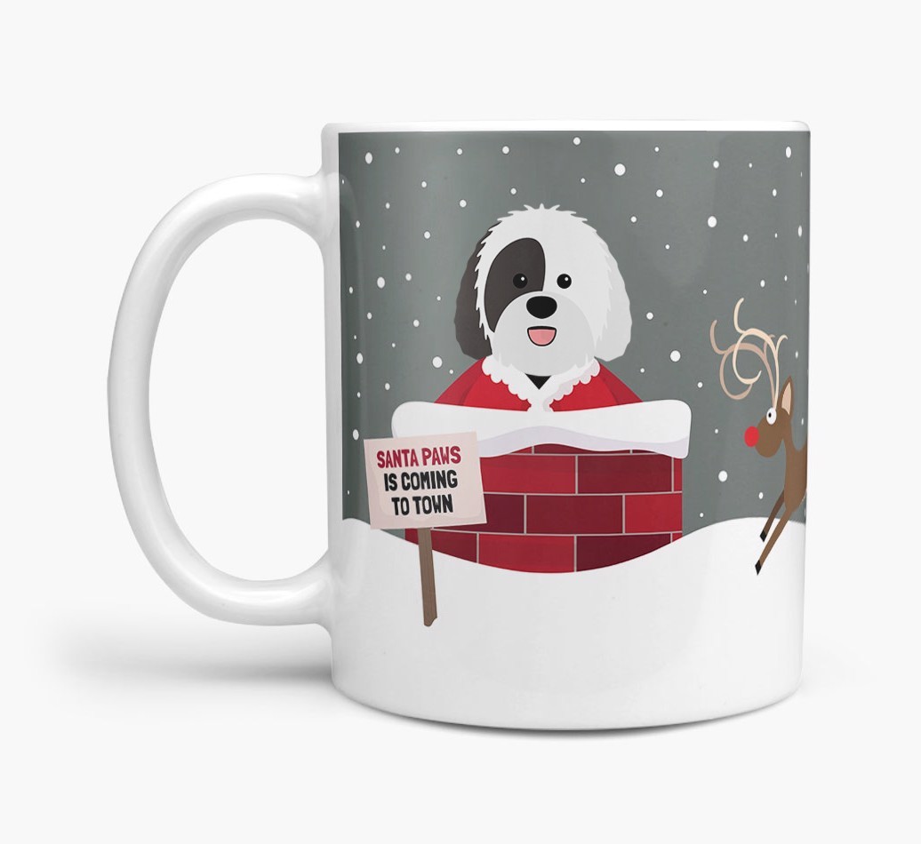 'Santa Paws' Mug with {breedFullName} Icon