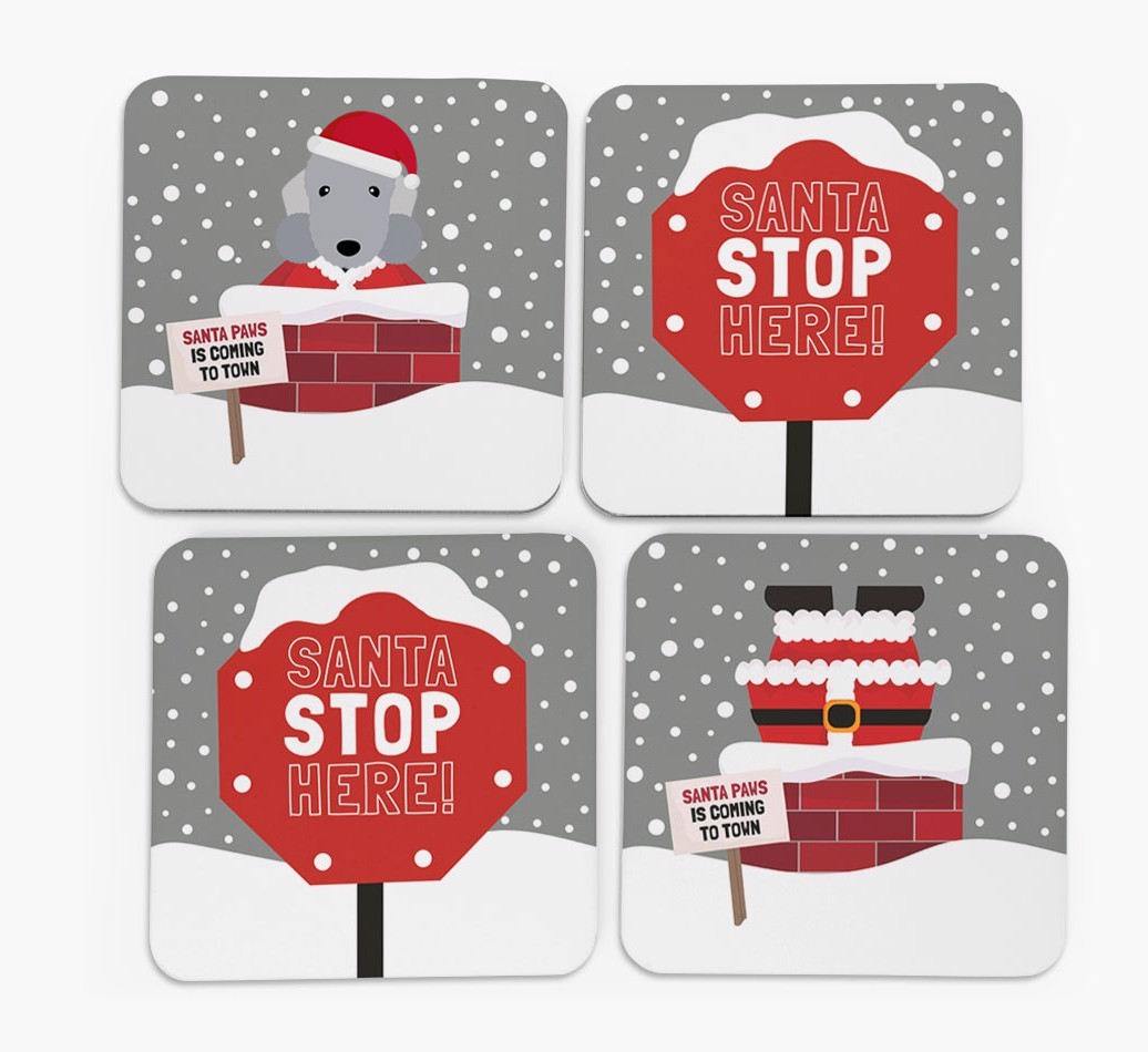 'Santa Paws' Coasters with {breedFullName} Icon