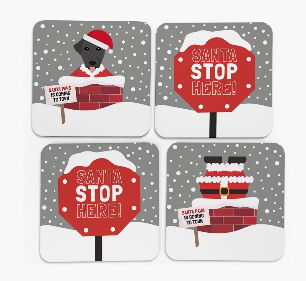 'Santa Paws' Coasters with {breedFullName} Icon
