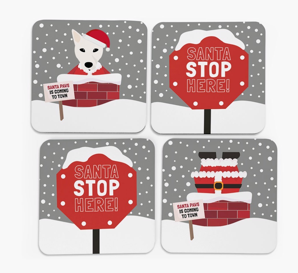 'Santa Paws' Coasters with {breedFullName} Icon