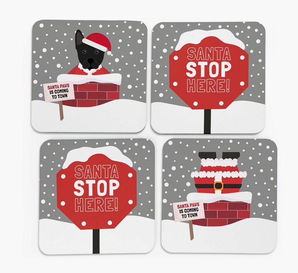 'Santa Paws' Coasters with {breedFullName} Icon