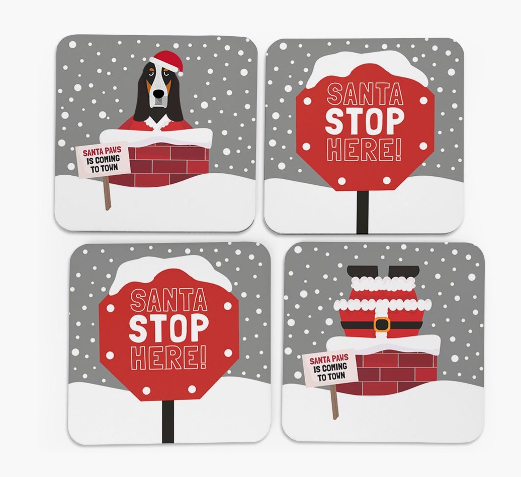 'Santa Paws' Coasters with {breedFullName} Icon