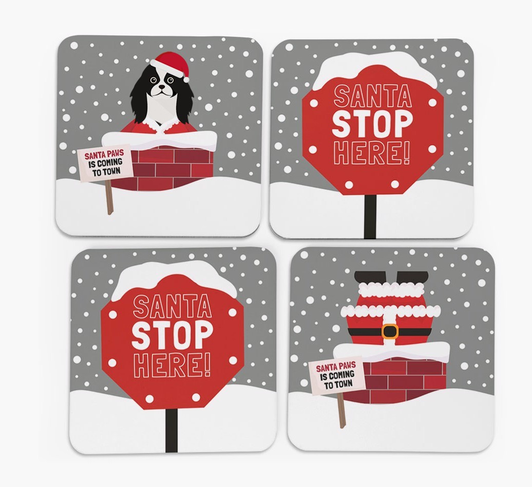 'Santa Paws' Coasters with {breedFullName} Icon