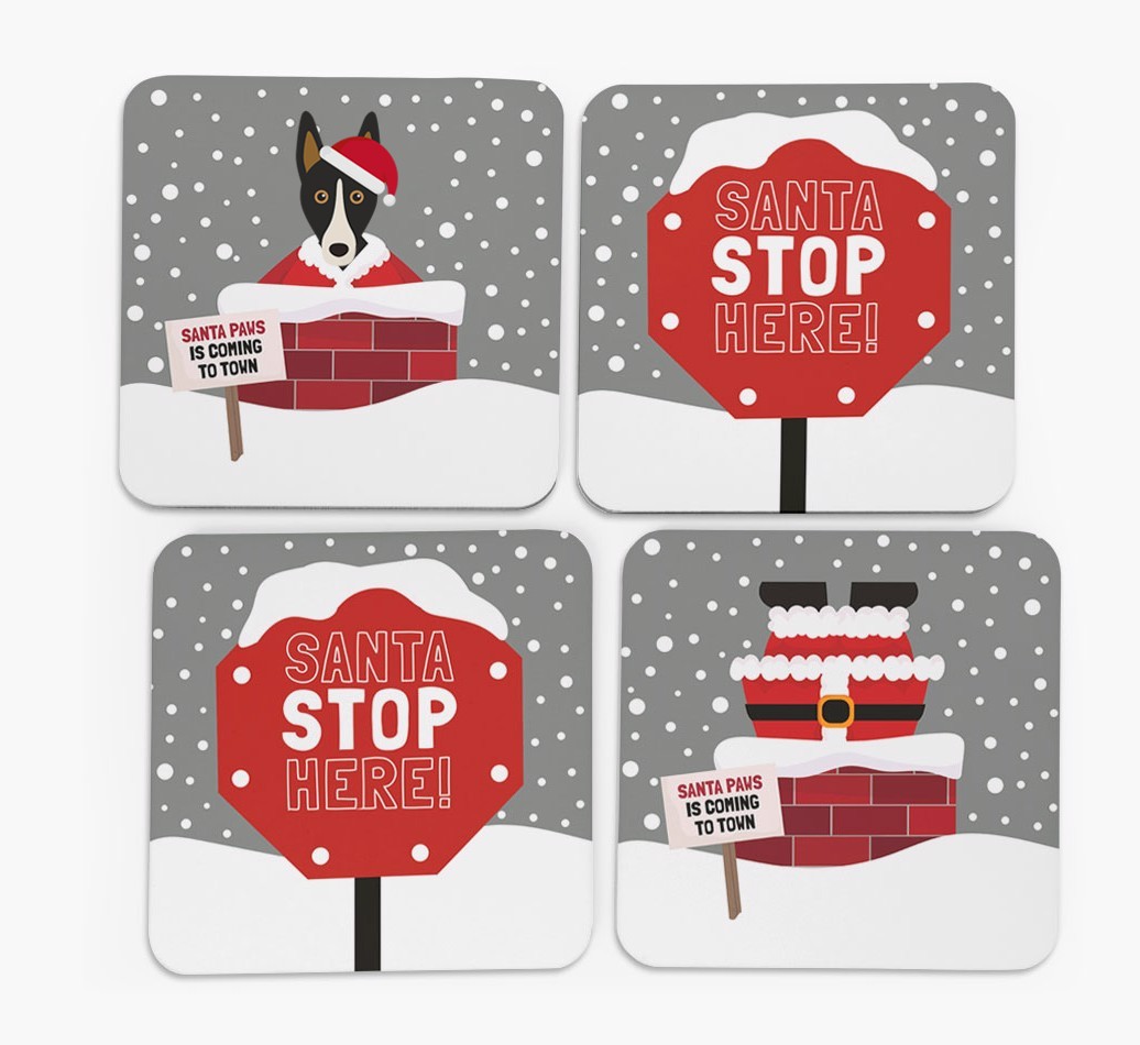 'Santa Paws' Coasters with {breedFullName} Icon