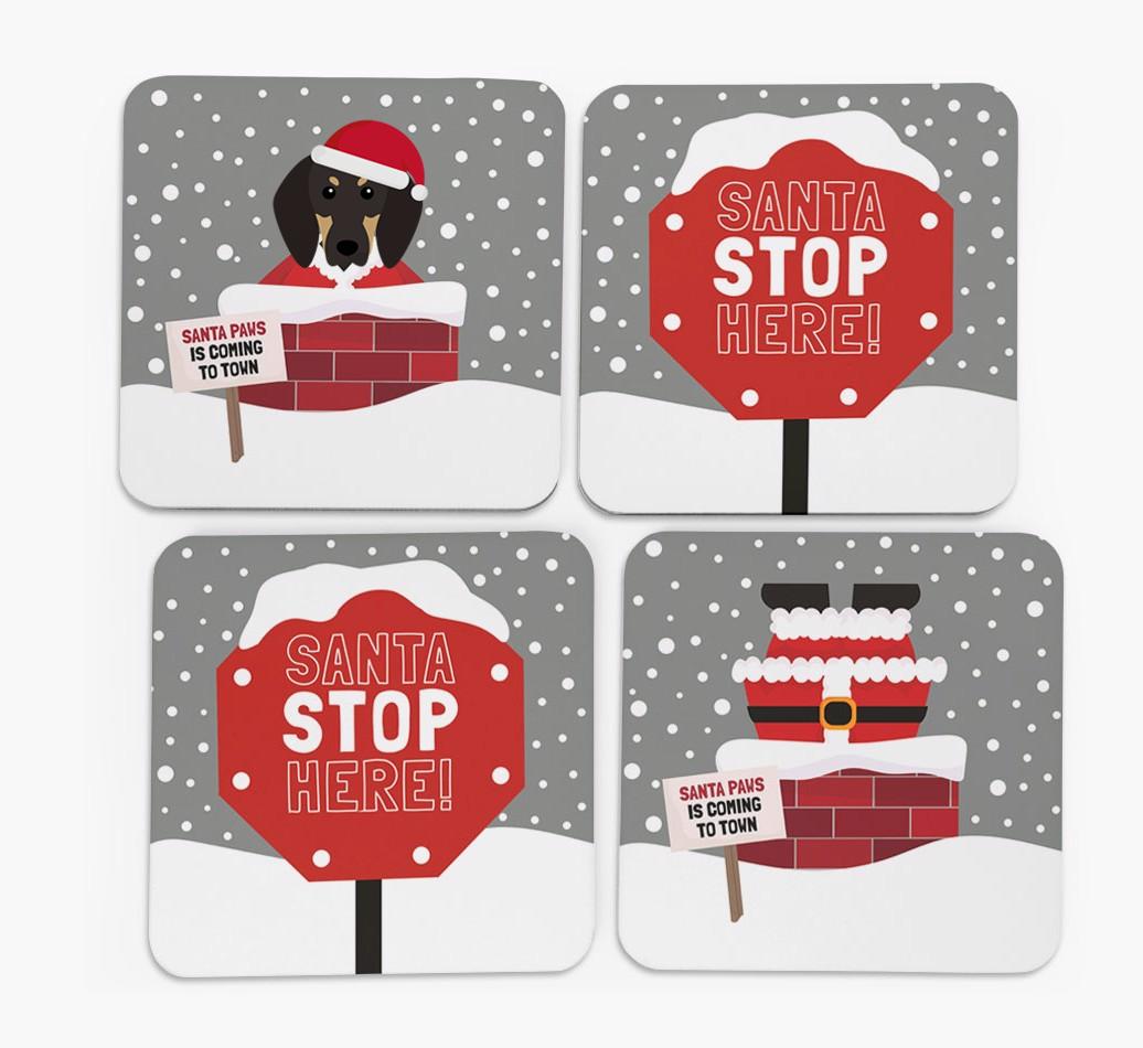 'Santa Paws' Coasters with {breedFullName} Icon