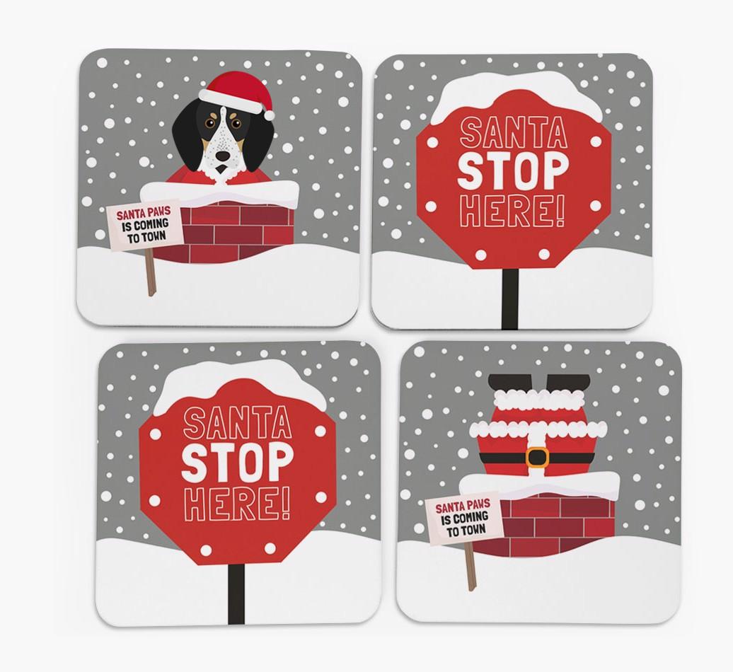'Santa Paws' Coasters with {breedFullName} Icon