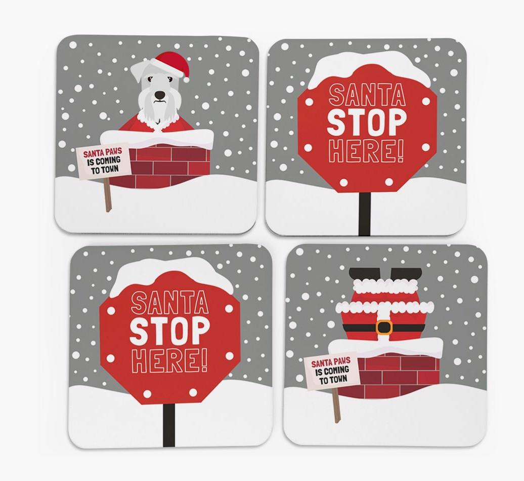 'Santa Paws' Coasters with {breedFullName} Icon