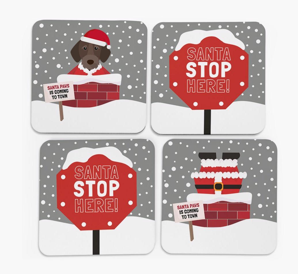 'Santa Paws' Coasters with {breedFullName} Icon