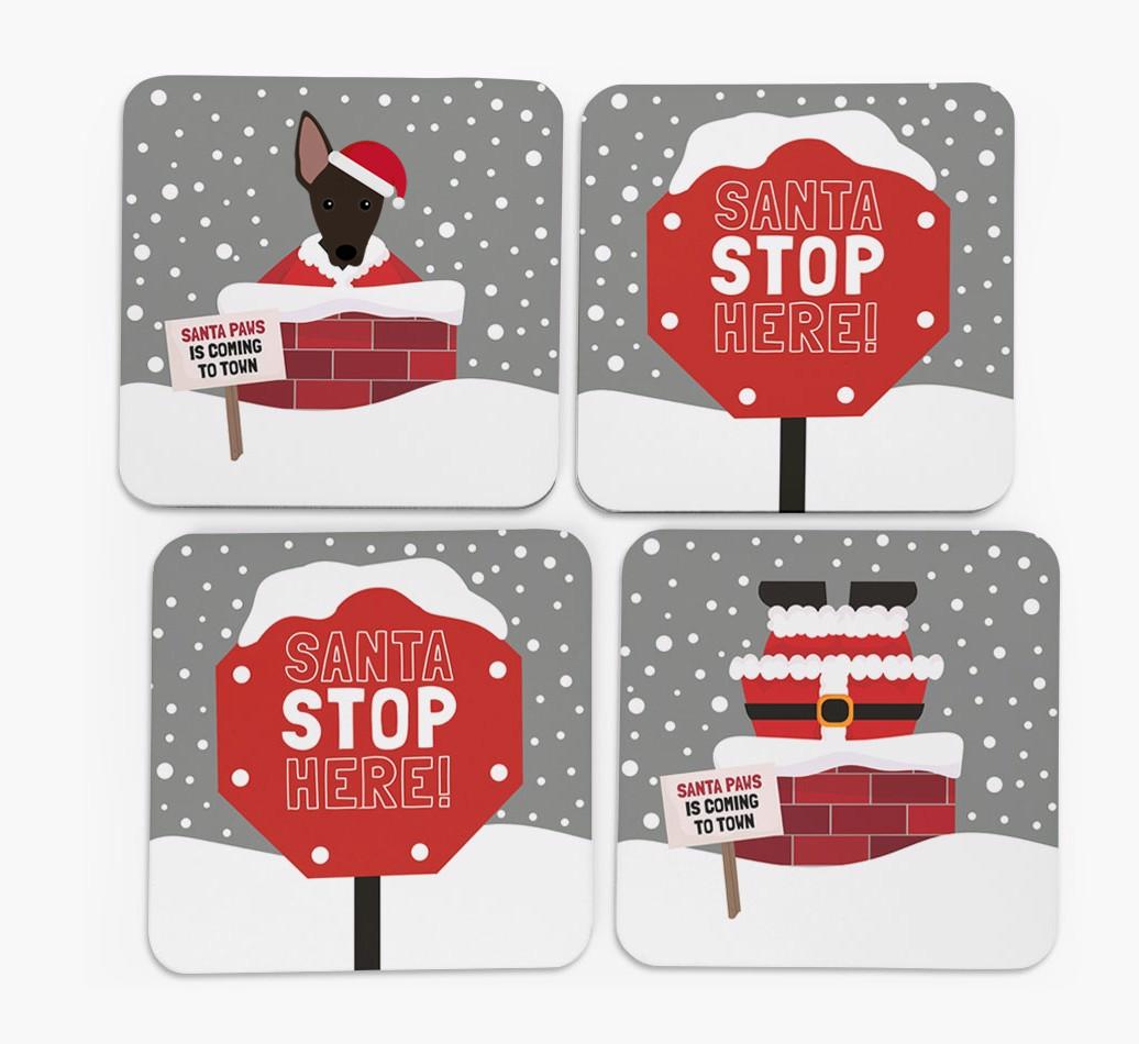 'Santa Paws' Coasters with {breedFullName} Icon