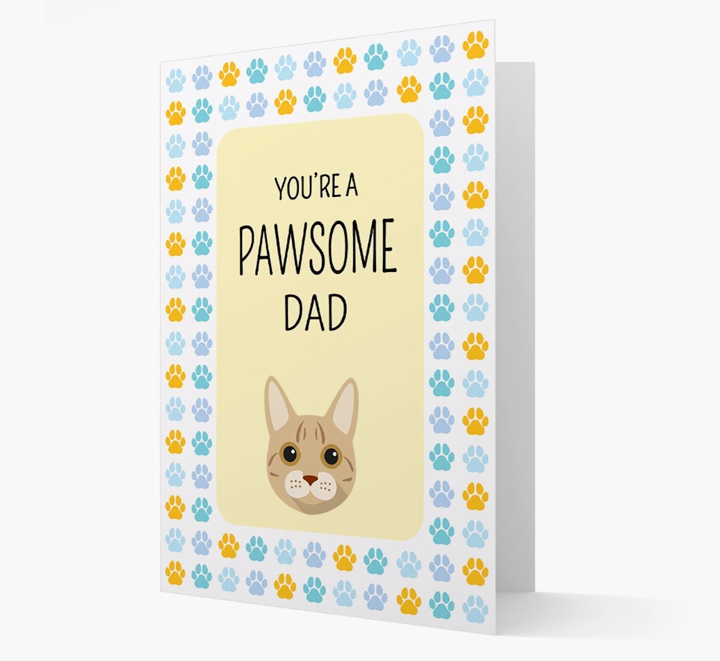 'You're a Pawsome Dad' - Personalised {breedCommonName} Card