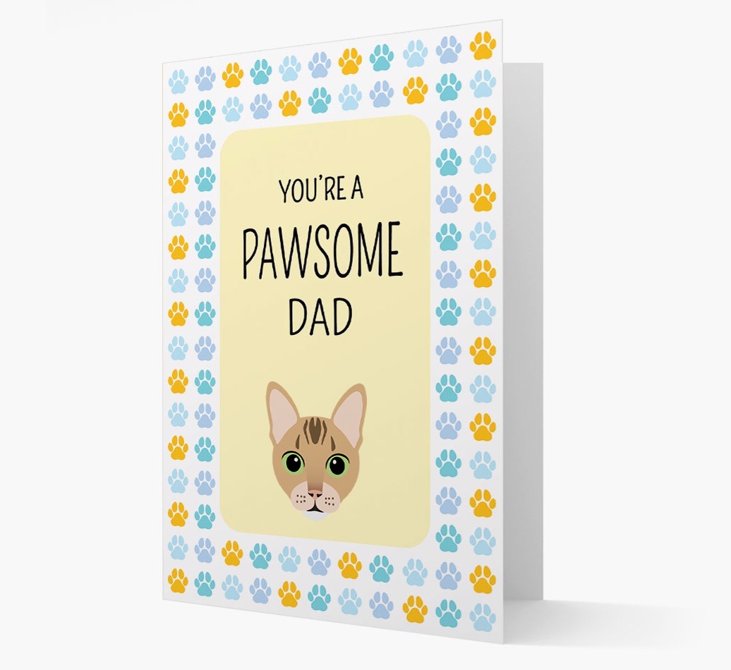 'You're a Pawsome Dad' - Personalised {breedCommonName} Card
