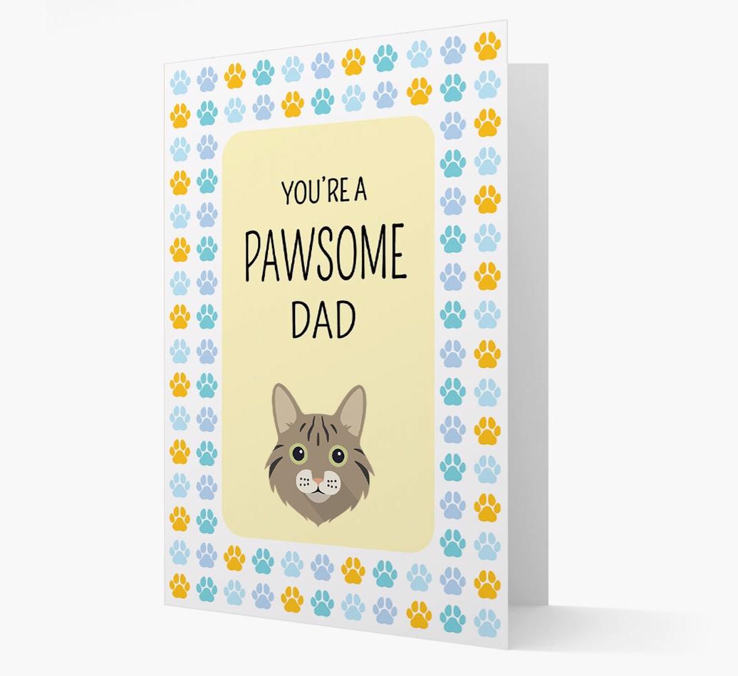 'You're a Pawsome Dad' - Personalised {breedCommonName} Card