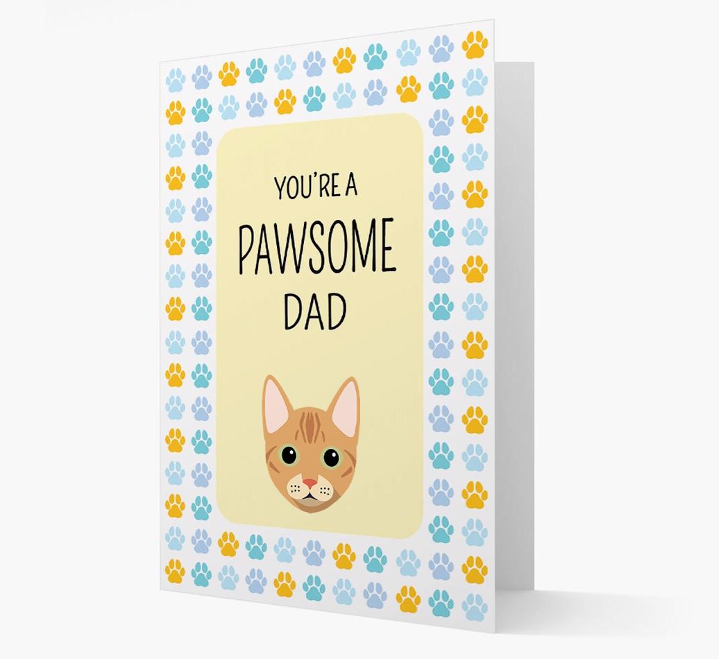'You're a Pawsome Dad' - Personalised {breedCommonName} Card