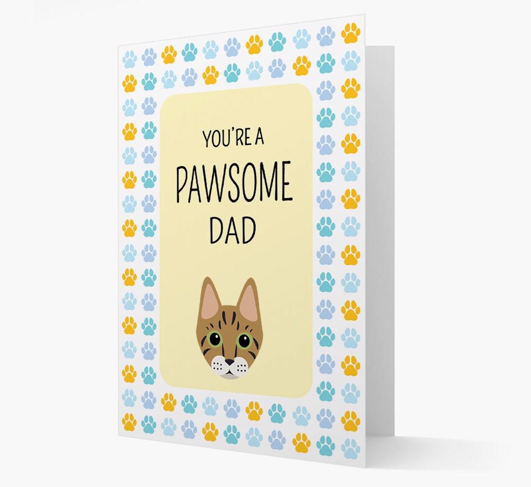 'You're a Pawsome Dad' - Personalised {breedCommonName} Card