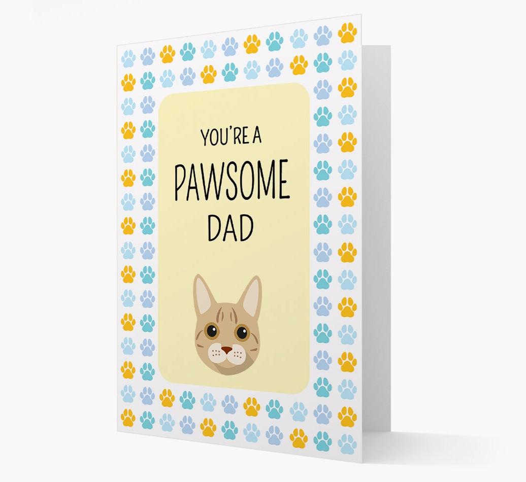 'You're a Pawsome Dad' - Personalised {breedCommonName} Card